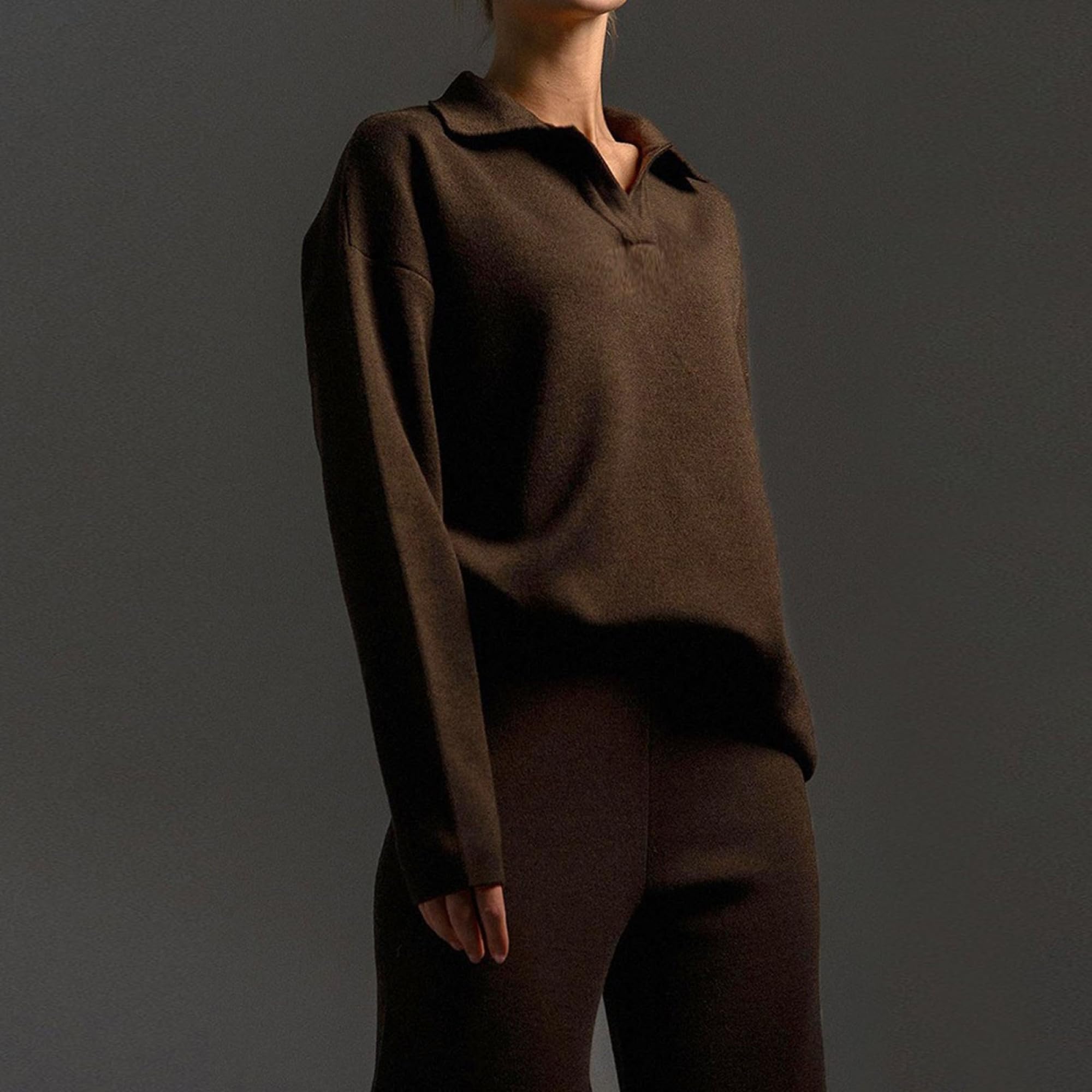 Ensembles pour femmes, tenues d'automne 2 pièces, ensembles de détente assortis, de pulls en en Tricot