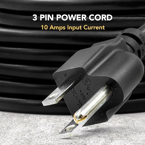 Miniatura 4 de Paquete de 2 cables de alimentación universales para monitor de computadora, cable de alimentación C13 para monitor, PC, escritorio, impresora,