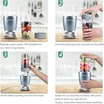 La Reveuse Mélangeur de taille personnelle 250 Watts Power for Shakes Smoothies Assaisonnements Sauces avec 1 Pièce 15 oz Coupe,1 Pièce 10 oz Mug,BPA Gratuit (Peal Blue)