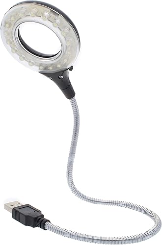 Miniatura 2 de The Beadsmith Bright FX - Luz LED USB, 18 luces LED para un brillo máximo, cable de metal flexible para múltiples posiciones, interruptor de