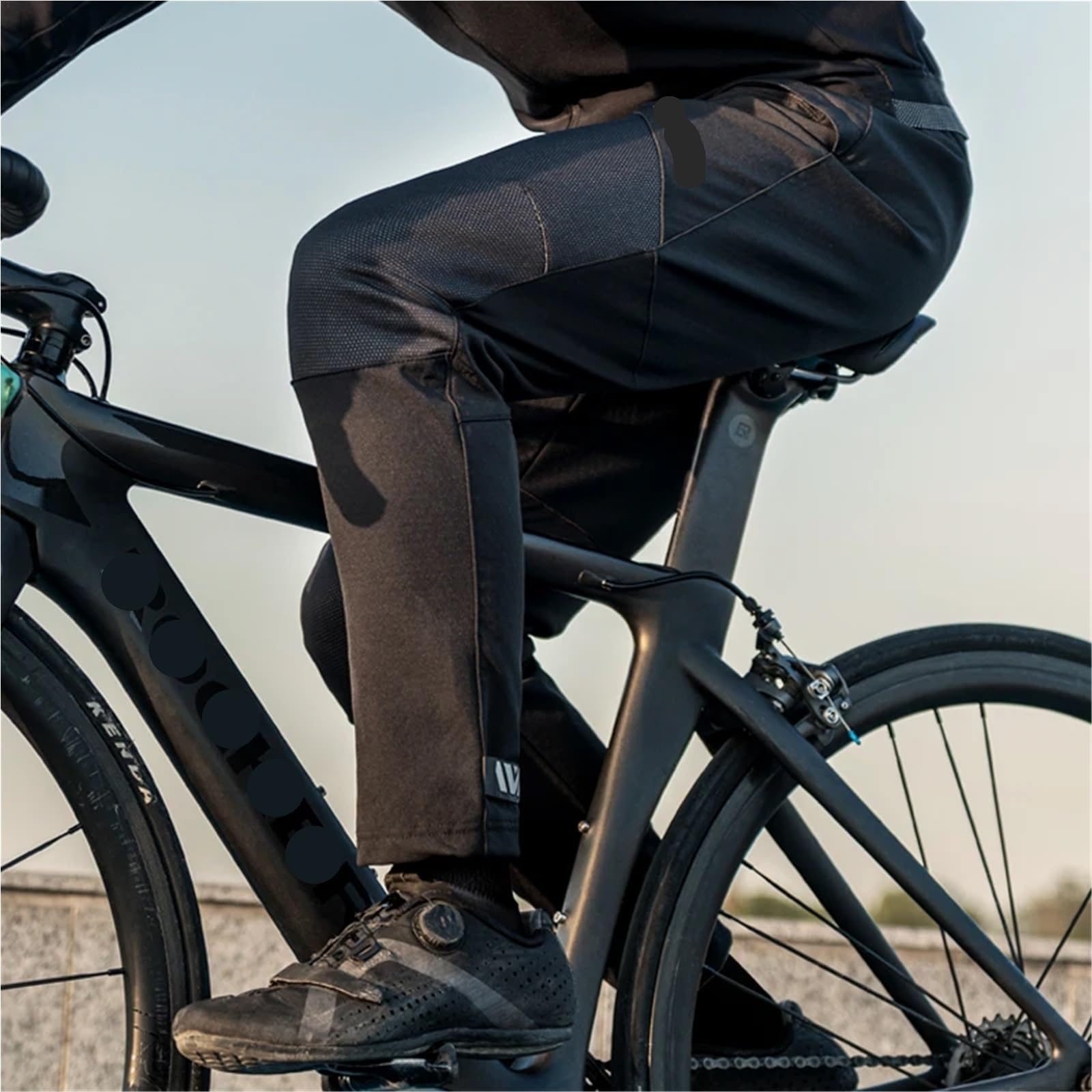 Pantaloni da Ciclismo in Pile Pantaloni da Ciclismo Autunnali e Invernali, Elastici, Antivento, Termici, Caldi, in Pile, Uomo, for Sport all'Aria Aperta, Lunghi
