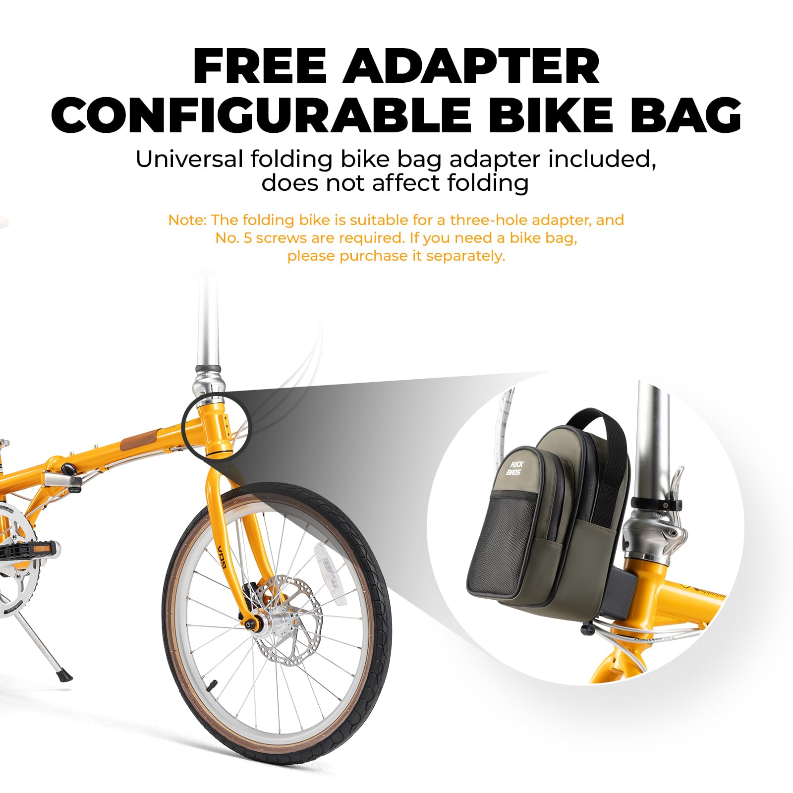 ROCKBROS VDs 20 Zoll Faltrad 8-Gang Altus Schaltung Klapprad, Leichtes Faltfahrrad City Bike Quick Fold für Stadt & Pendeln