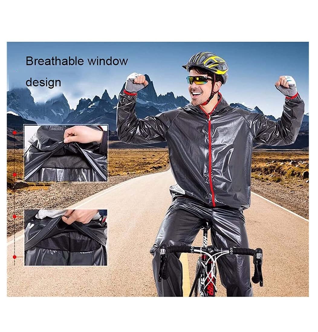 Poncho Antipioggia Impermeabile Diviso Da Uomo Per Ciclismo, Impermeabile Portatile E Pantaloni Per L'equitazione Mantella Antipioggia