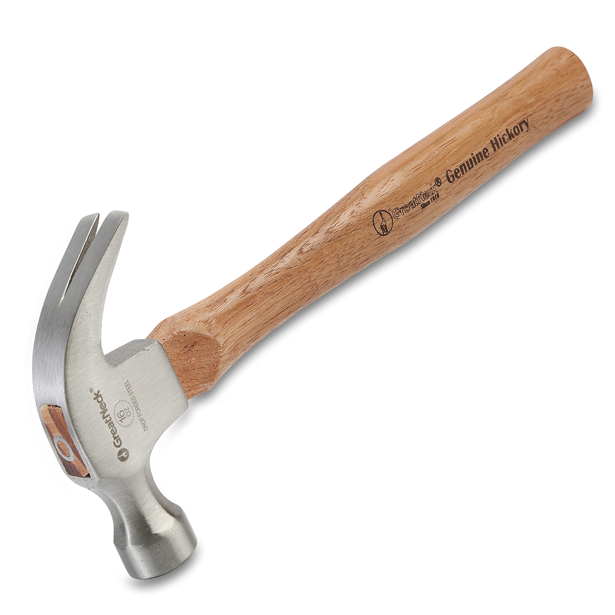 Great Neck W16C Smooth Face Claw Hammer Wood Handle, 16 oz