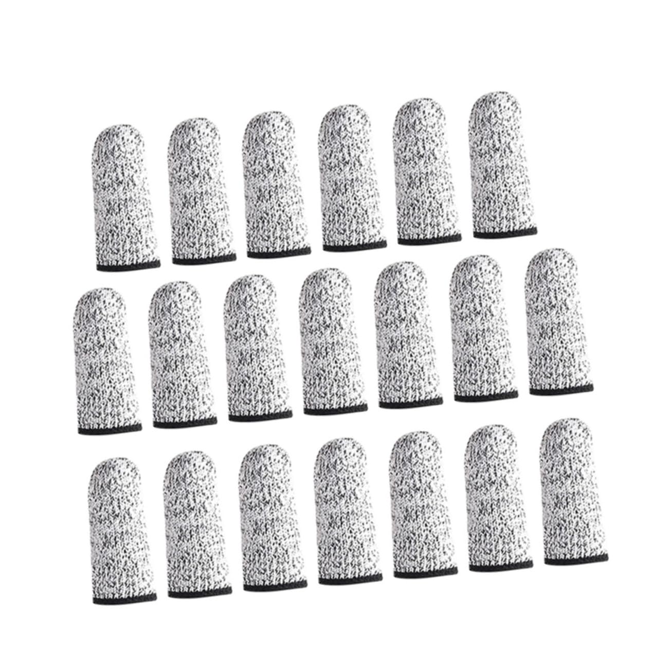 FOMIYES 10 Pairs Anti-Cut Finger Cot Garden Finger Mobile Game Finger Sleeve Finger Protectors Engraving Finger Cots Finger Sleeves Wear Resistant Finger Cots Finger Guards Hppe Dark Grey