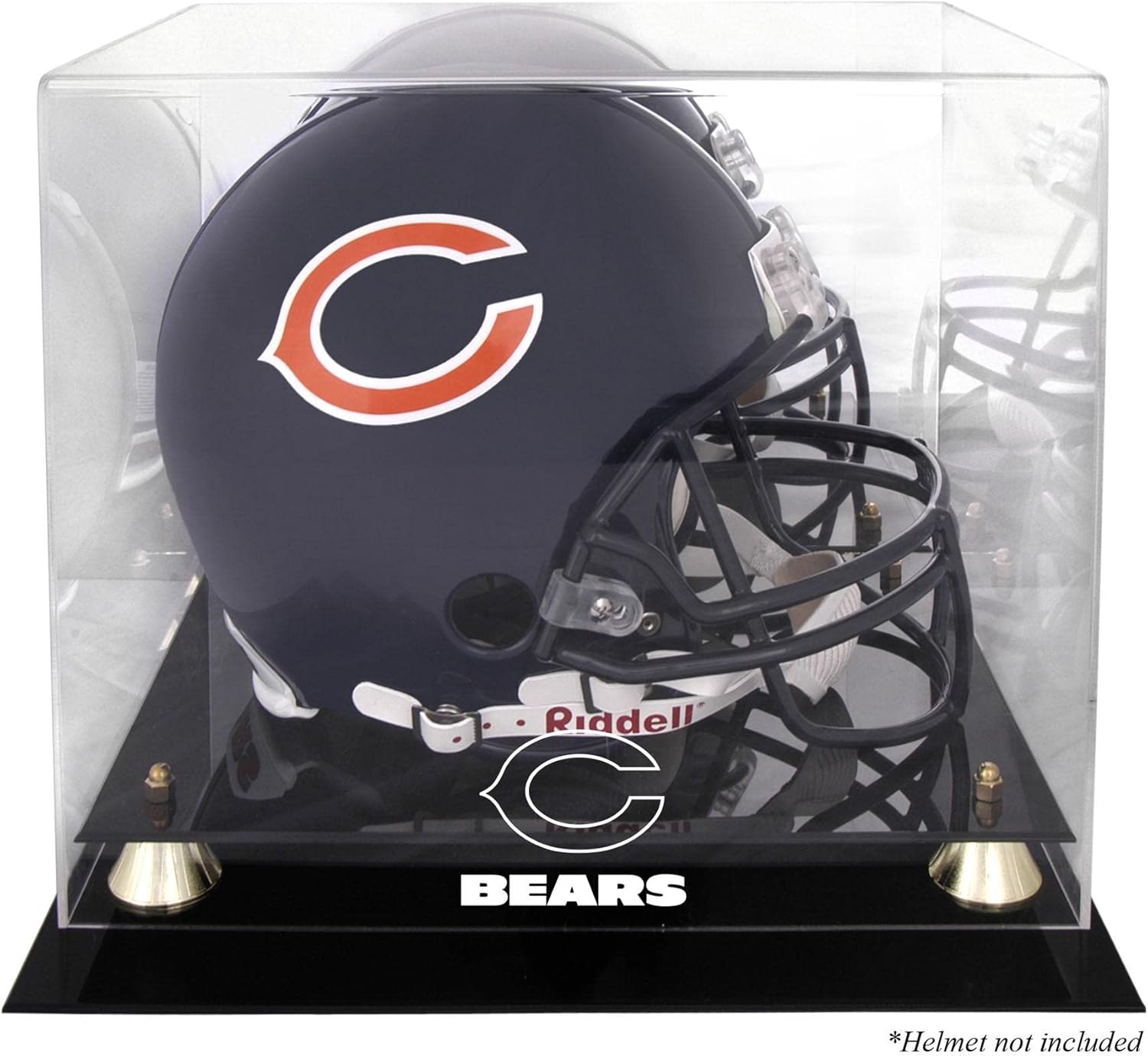 Chicago Bears Helmet Display Case - Football Helmet Free Standing Display Cases ''Case Only''