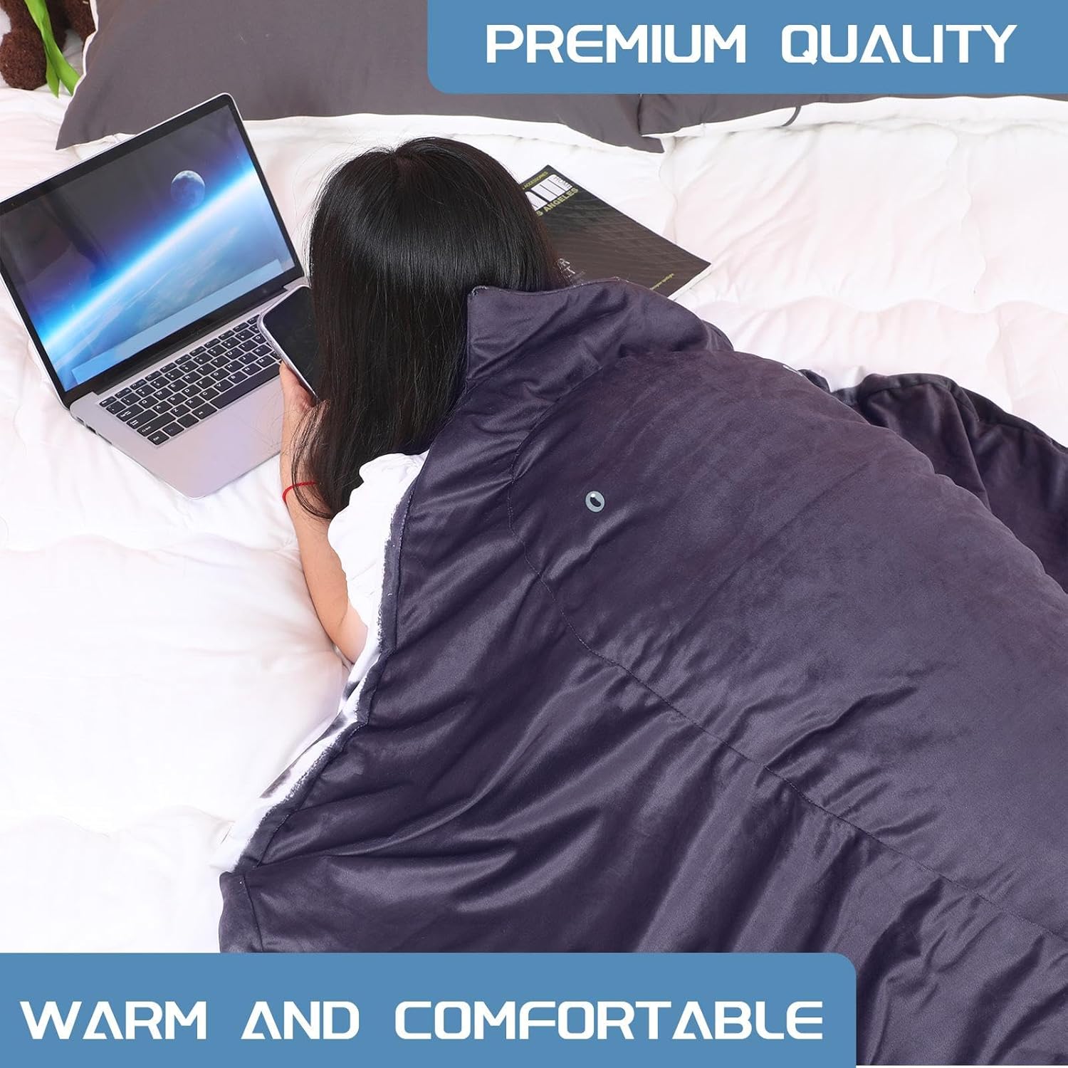 Ganeen Devil Fish Manta Ray Animals Soft Plush Stuffed 50 x 50'' Kawaii Office Blanket Mat Carpet Cute Hugging Pillow Airplane Men Woman Home Decor Blanket for Pets