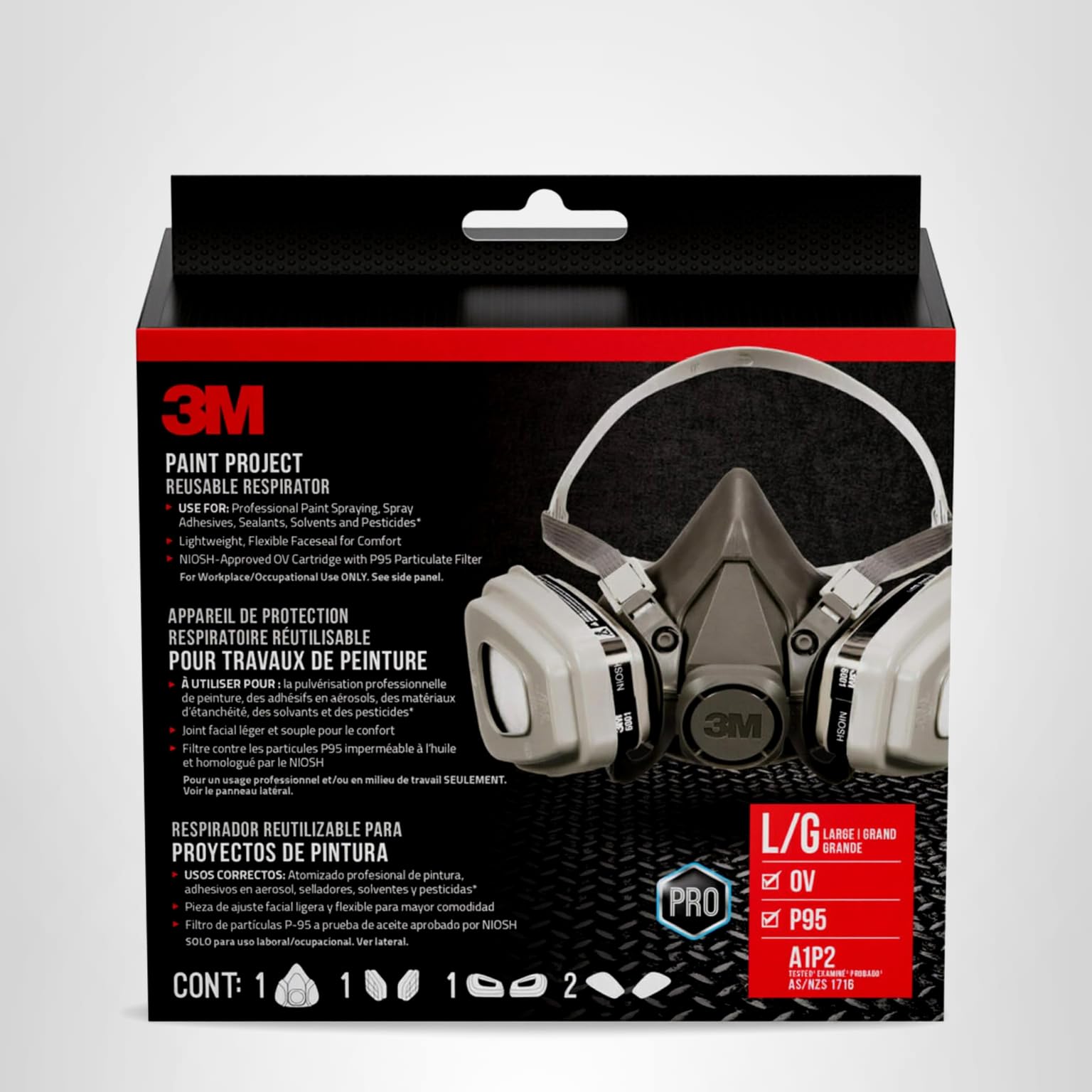 Amazon.com: 3M OV/P95 Paint Project Respirator 6311, Reusable 