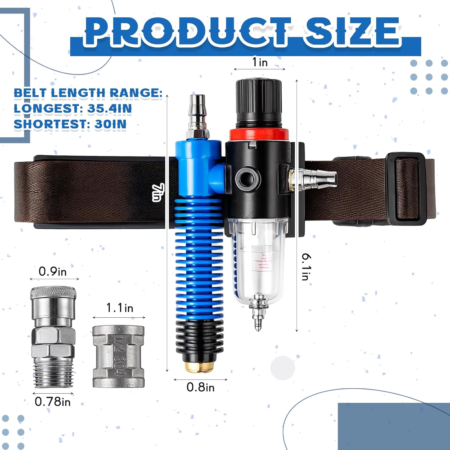Sandblaster Thermostat for Sandblasting Helmet Air Supply, Portable Air Conditioning Regulator for Sandblasting and Welding Work