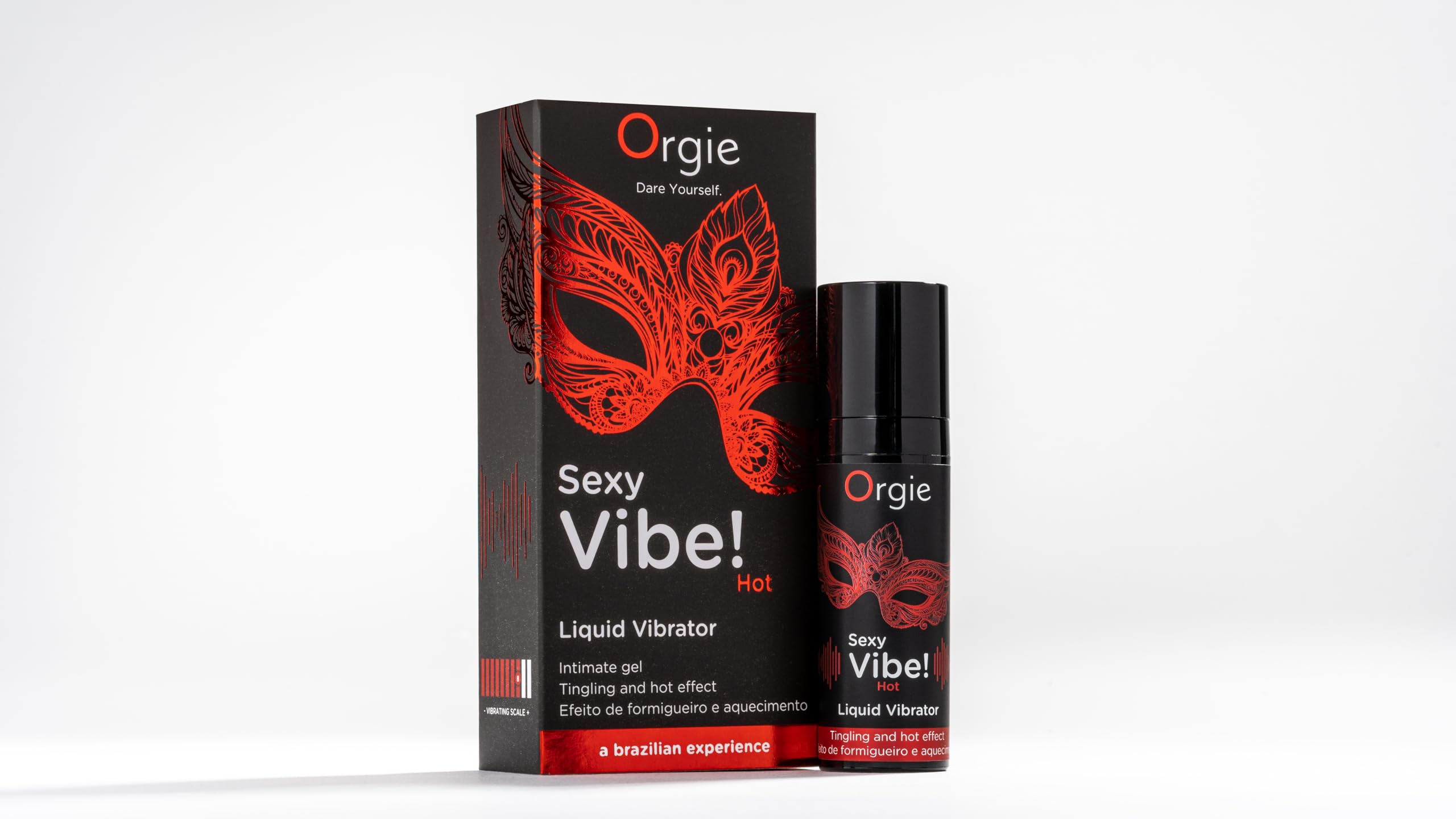 Orgie Sexy Vibe Hot Kissable Arousal Gel - Effetto formicolio e riscaldamento al gusto di fragola - 15 ml