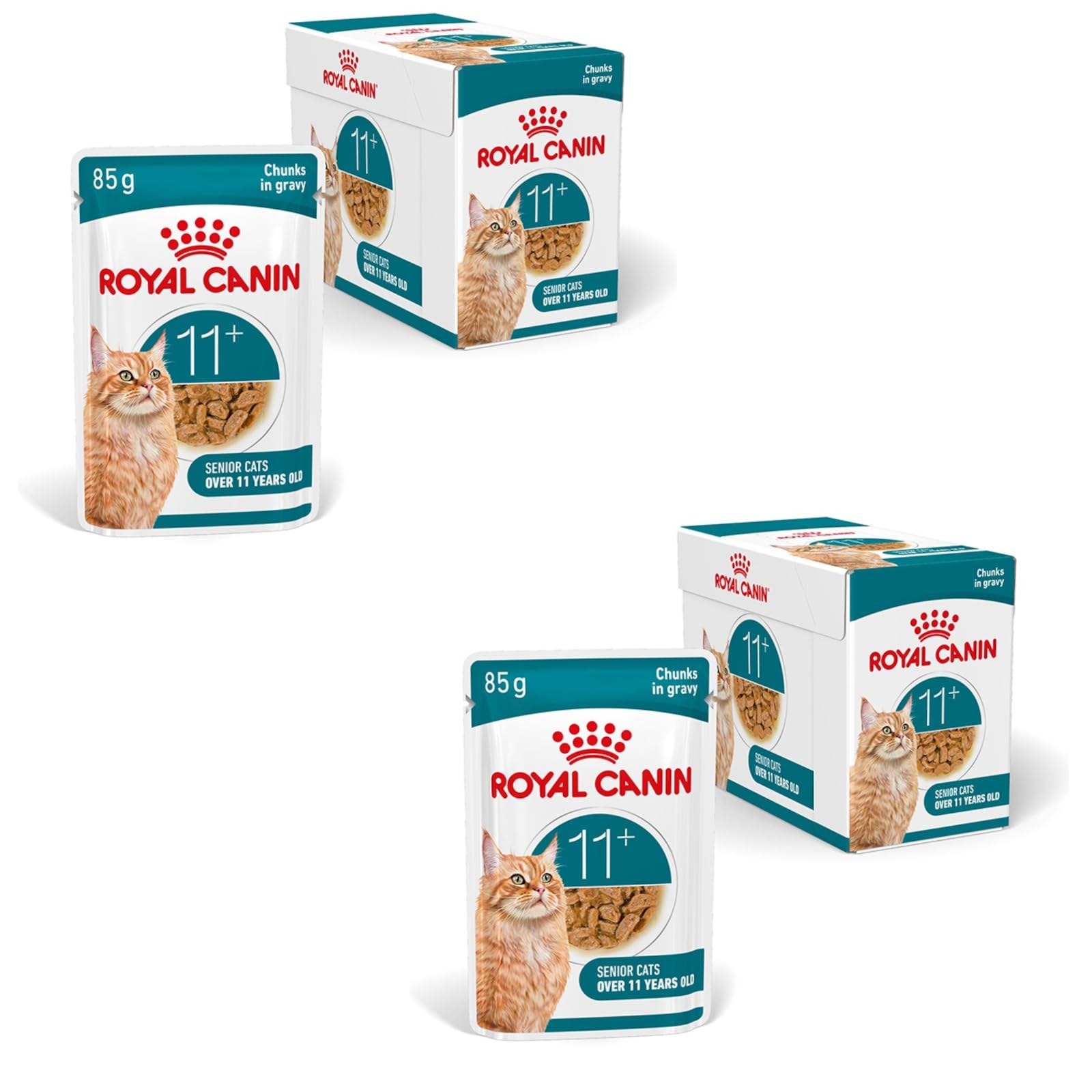 Ageing 11+ Gravy | Comida húmeda para Gatos Senior | 2 x 12 x 85 g