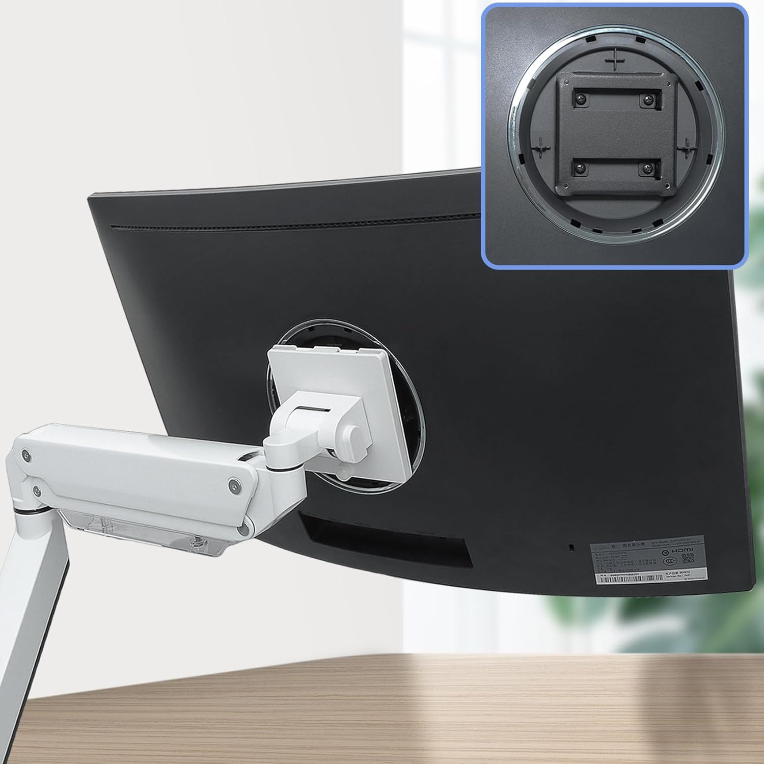 CFG70 Vesa Mount Compatible with Samsung CFG70 CFG73 24in 27in Curved Monitor for LC24FG70FQNXZA, LC27FG70FQNXZA, LC24FG73FQNXZA, LC27FG73FQNXZA ,75mmx75mm