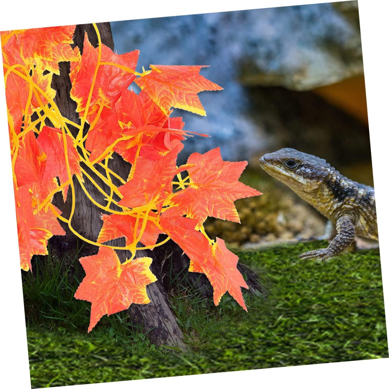 YARNOW 3sets Plastic Reptile Vine Plants Realistic Look Decorative Terrarium Plants for Lizards Snakes 2pcs*3