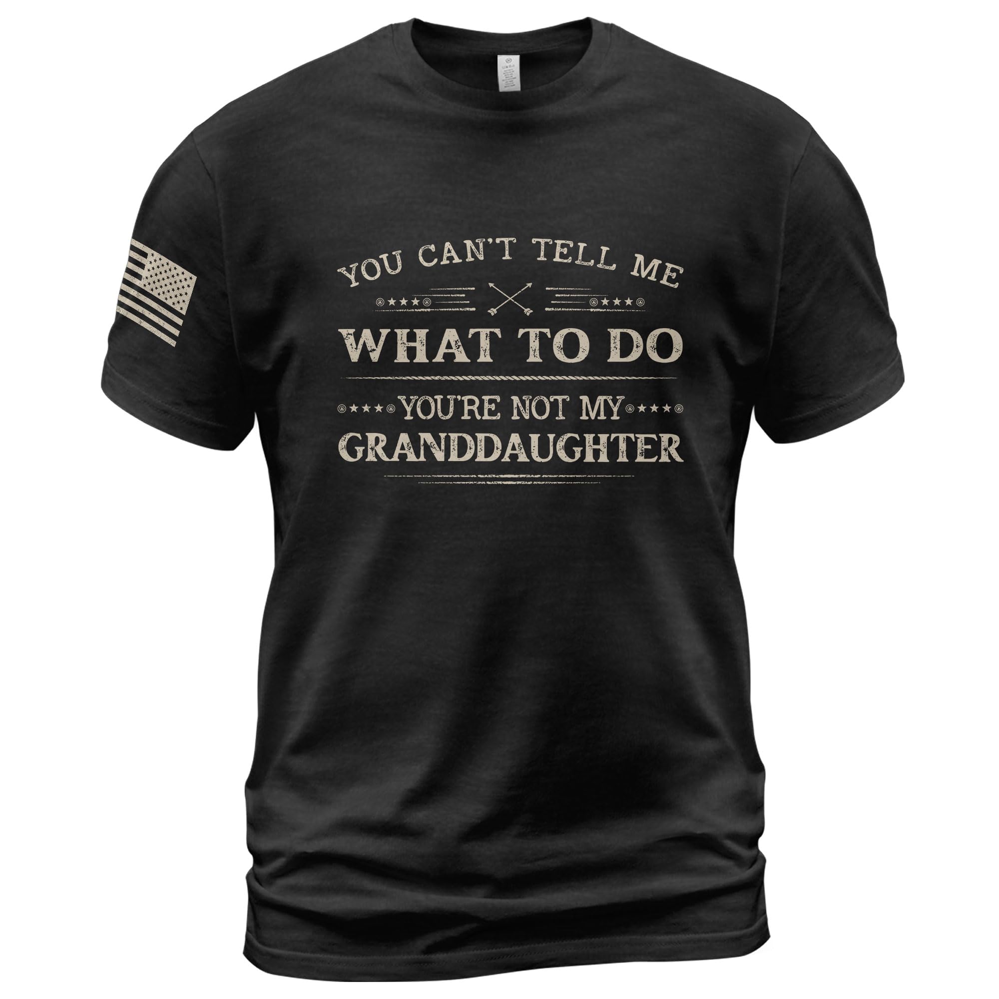 You Cant Tell Me What to Do Granddaughter Shirt, Patriotic Shirts for Men, Grandpa Shirt 1