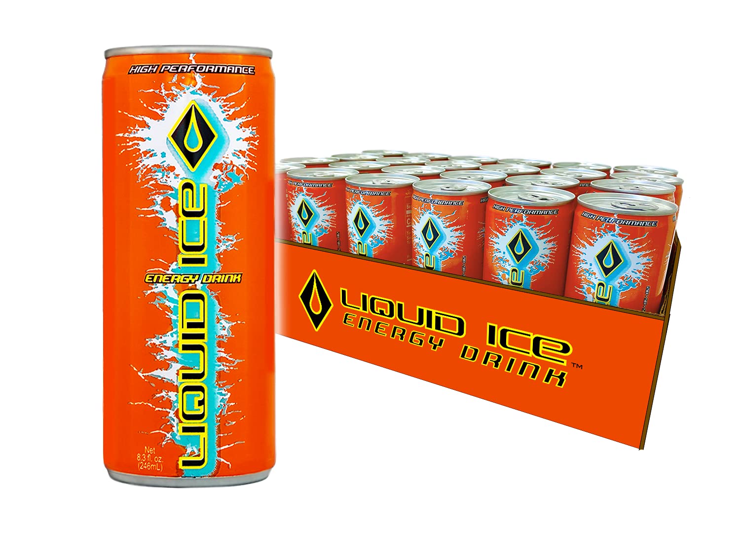 Liquid Ice Energy Drink - Citrus Pop (8.3 Fl Oz, 24 Count)