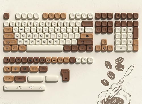 Miniatura 11 de dagaladoo Juego de Teclas Lindas de Rana Verde Matcha, Teclas Personalizadas de Teclado PBT 60% 75% 100%, Sublimación por Tinte, Teclas de Perfil