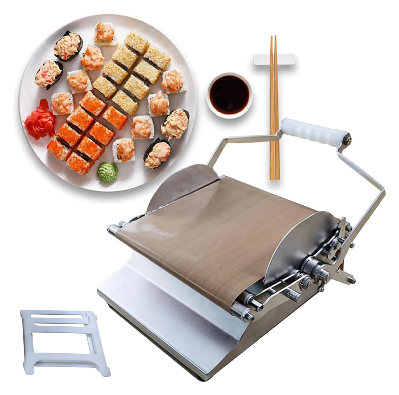 KEuLen Zestaw do przygotowywania sushi dla początkujących: profesjonalny zestaw do sushi z 3 foremkami o różnych rozmiarach dla łatwego przygotowania sushi