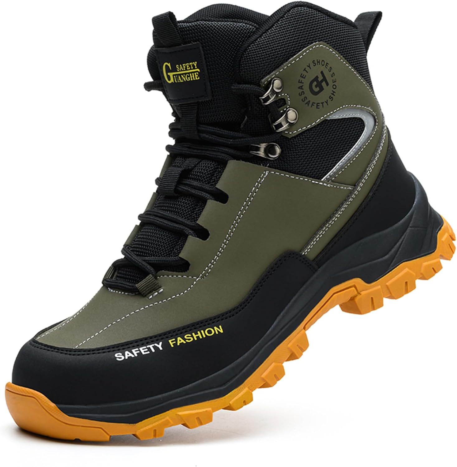 KAIDISEN Work Steel Toe Boots for Men Women Comfortable Non Slip Safety Boots Puncture Proof Industrial Construction Boots