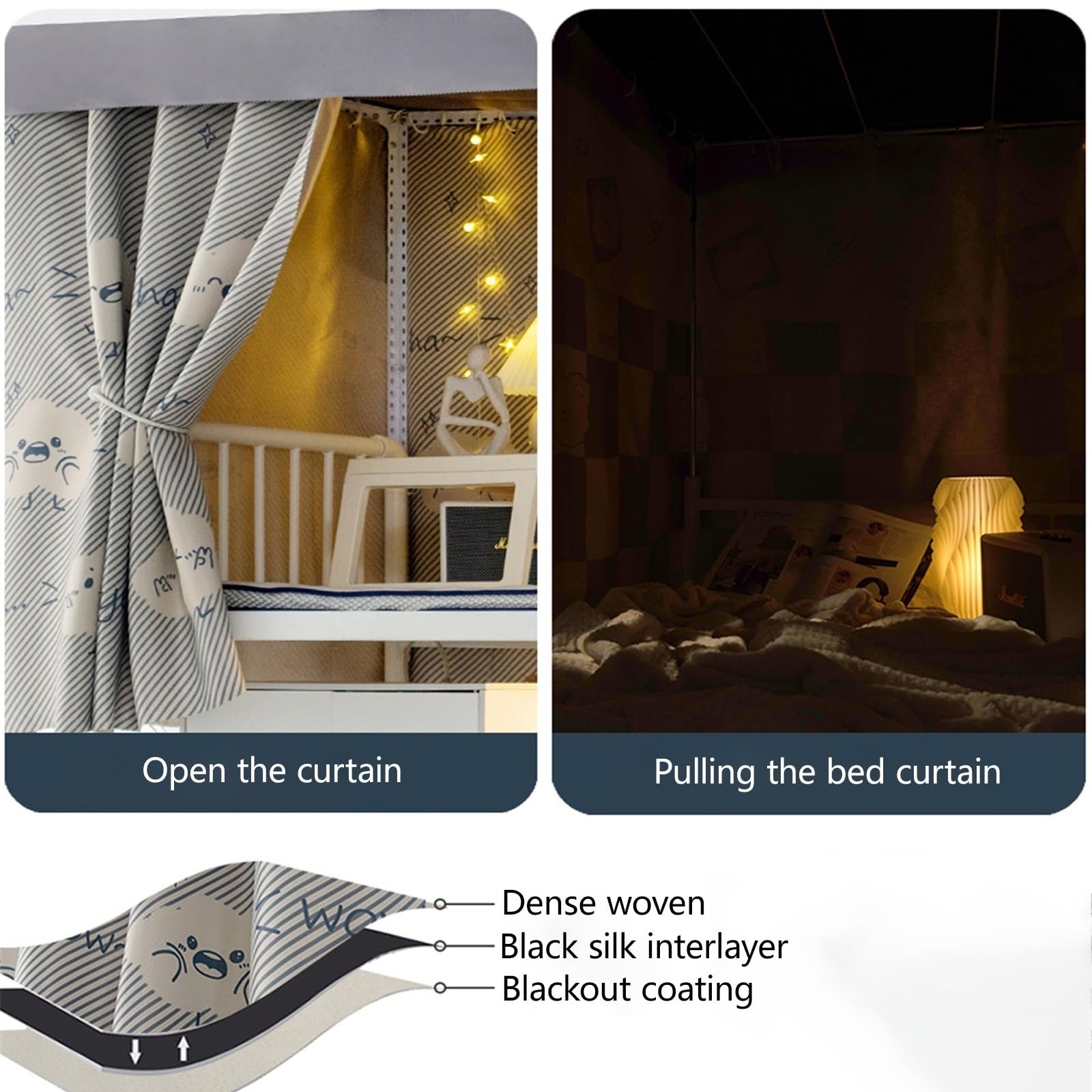 Rimuovibili Baldacchino for Letto for Dormitorio, Tenda Oscurante Con Baldacchino for Parte Superiore Prova Di Polvere Tenda(Curtain*2,1.5m,A)