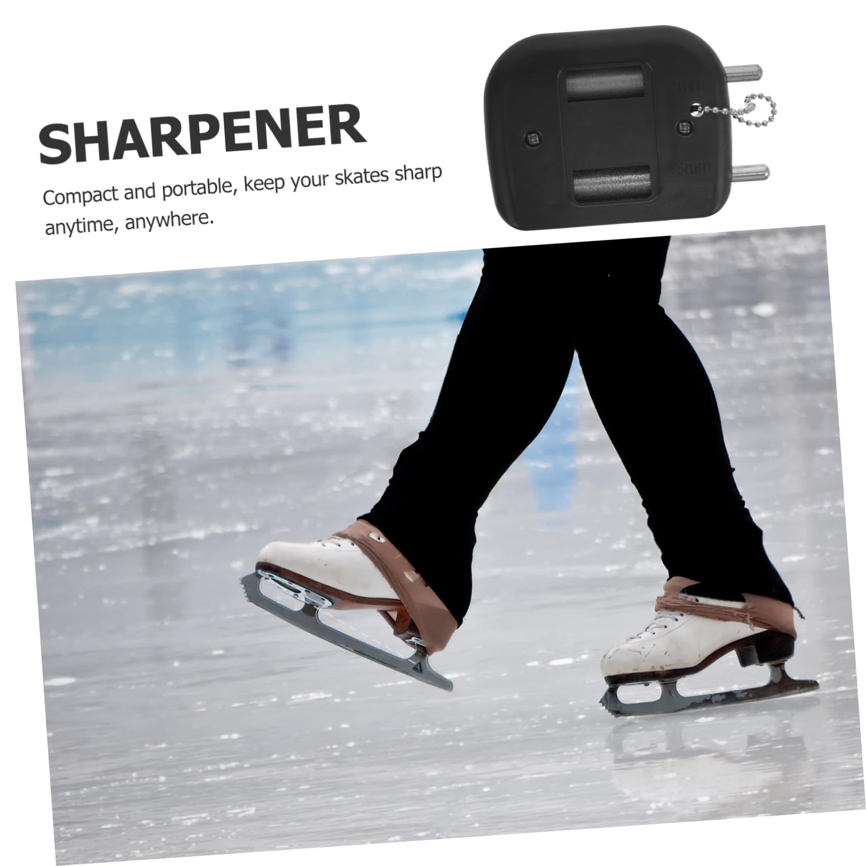 BESPORTBLE 4 Pièces Outils D'Affûtage De Lame De Glace Patins À Glace Affûteur De Patin Portable Outil D'Affûtage De Chaussures De Patinage Pratique Meule De Patin Accessoire De Lames De