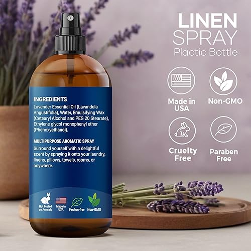 Miniatura 2 de Spray de lino lavanda de 8 onzas líquidas  Refrescante de tela y almohada en aerosol para ropa de cama, sábanas y habitaciones  Soothing Room Mist
