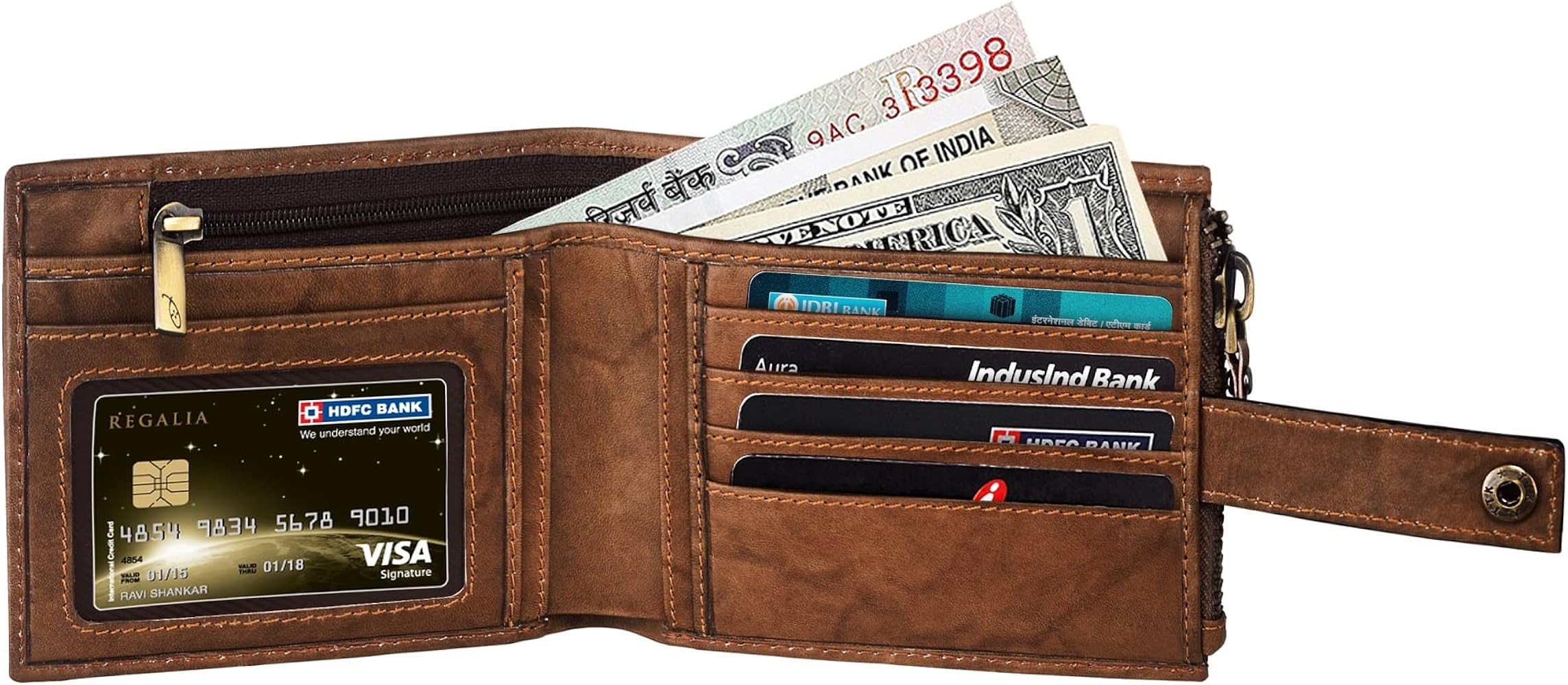 『Hollywood Wallet BROWN』 Card Wallet - Brown Chromexcel - Made in USA | Oak Street Bootmakers