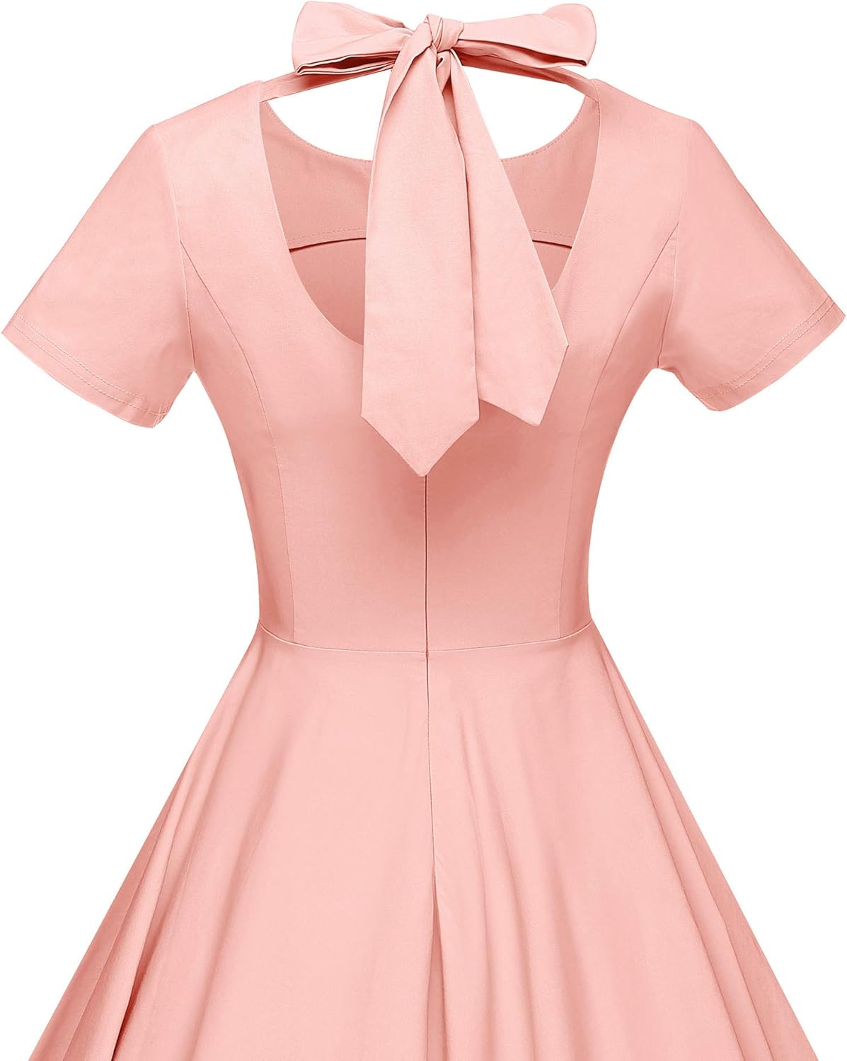 GownTown Womens 1950s Vintage Retro Party Swing Pocket Rockabillty Stretchy Dress - Image 4