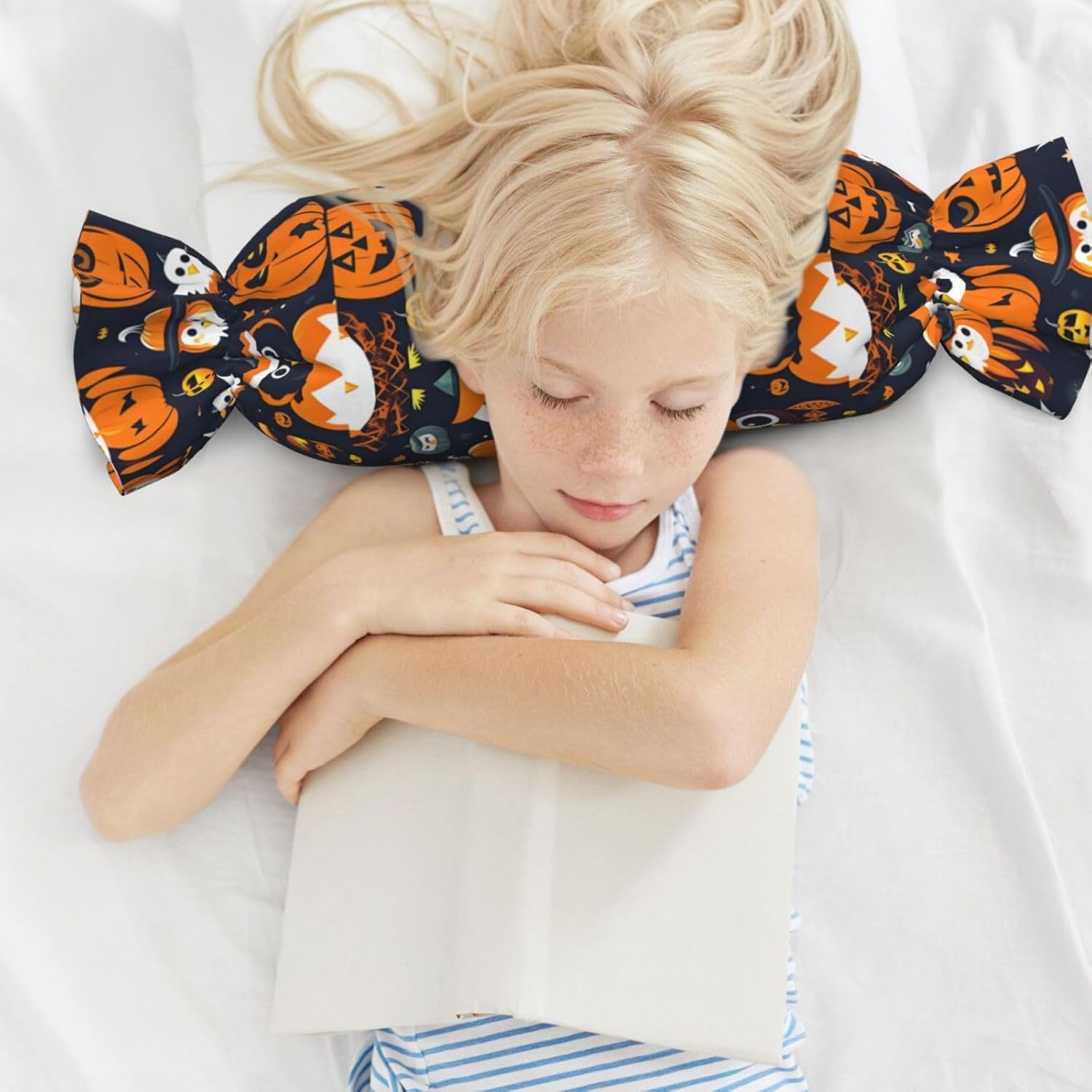 Halloween Owl Ghost Pumpkin Print Candy Cylindrical Comfortable Pillow Throw Pillows Home Decor Easy Maintenance