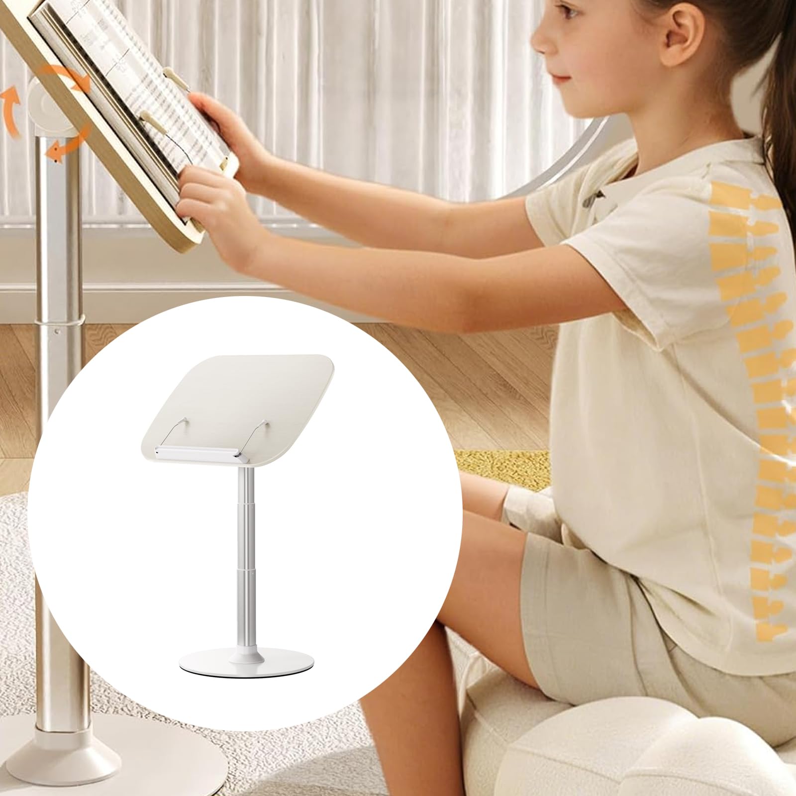 Supporto da lettura per bambini con base stabile per libri, tablet e laptop, ideale per la lettura a casa o in viaggio