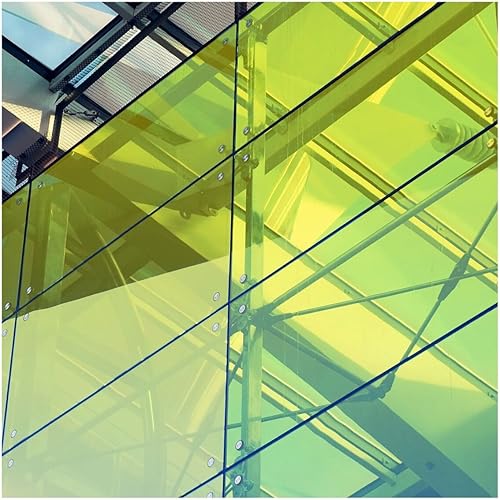 BDF CAYW - Película decorativa para ventana, color amarillo, transparente, 36 pulgadas x 25 pies