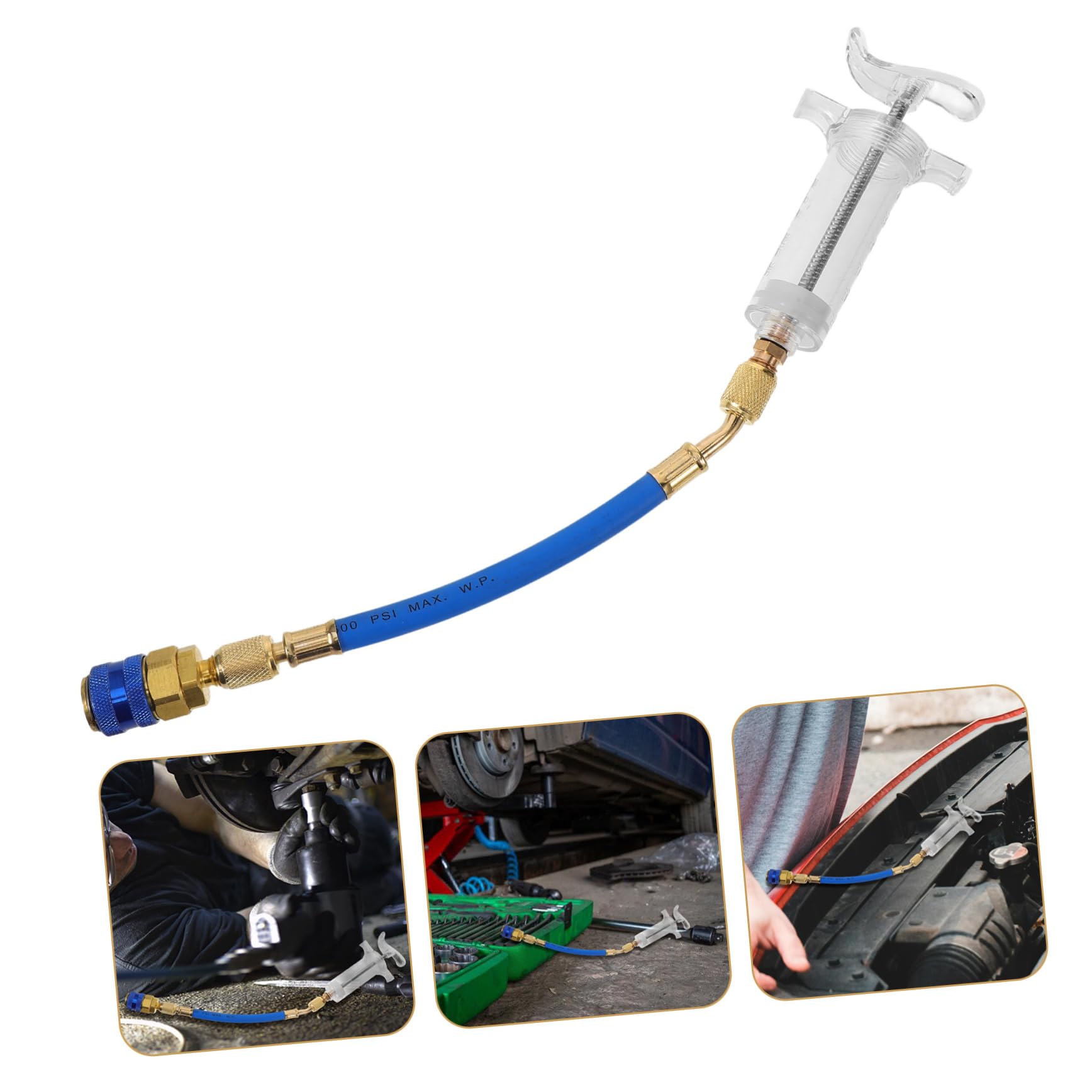 Amosfun 1 Set Strumento Spray Olio Auto Manuale Iniettore Iniettore Olio Strumento Iniettore Refrigerante Strumenti Iniettore Olio Auto Iniettore Olio Iniettore Liquido