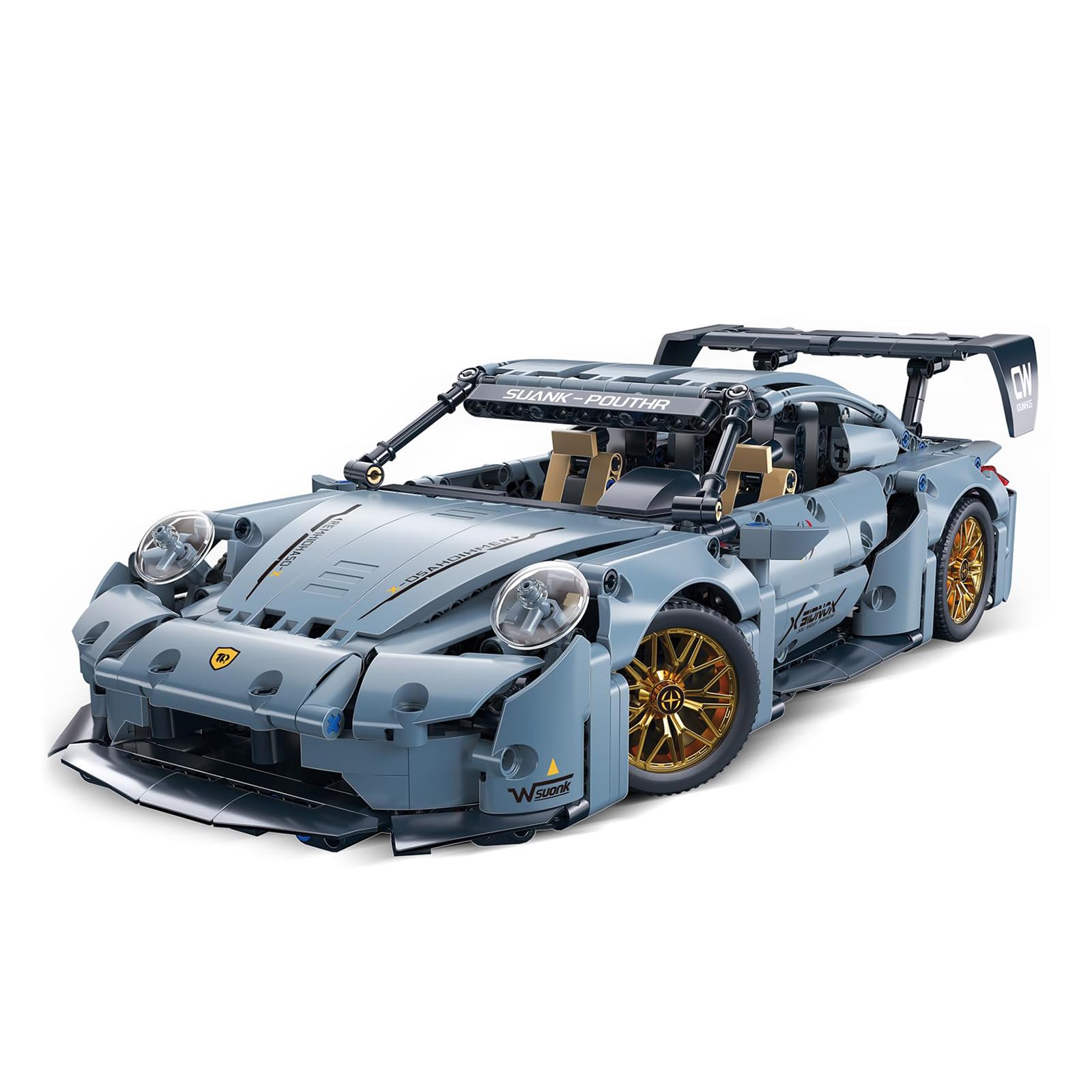 Technik Sportwagen Modellbausatz, 1:14 MOC Klemmbausteine Set(973 Teile)