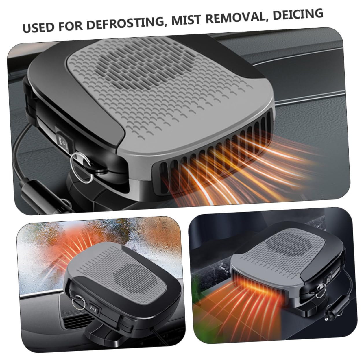 Riscaldatore per Auto 12V Portatile Sbrinatore Rapido, Ventilatore Riscaldante Compatto in Plastica per Riscaldamento Interno Veicolo e Rimozione Neve Invernale