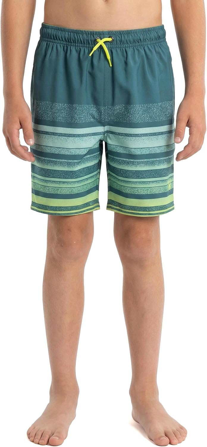 Spyder Boys' Swim Trunk Volley Shorts– Quick-Dry, UPF Sun Protection, 4-Way Stretch, Brief Liner, Pockets