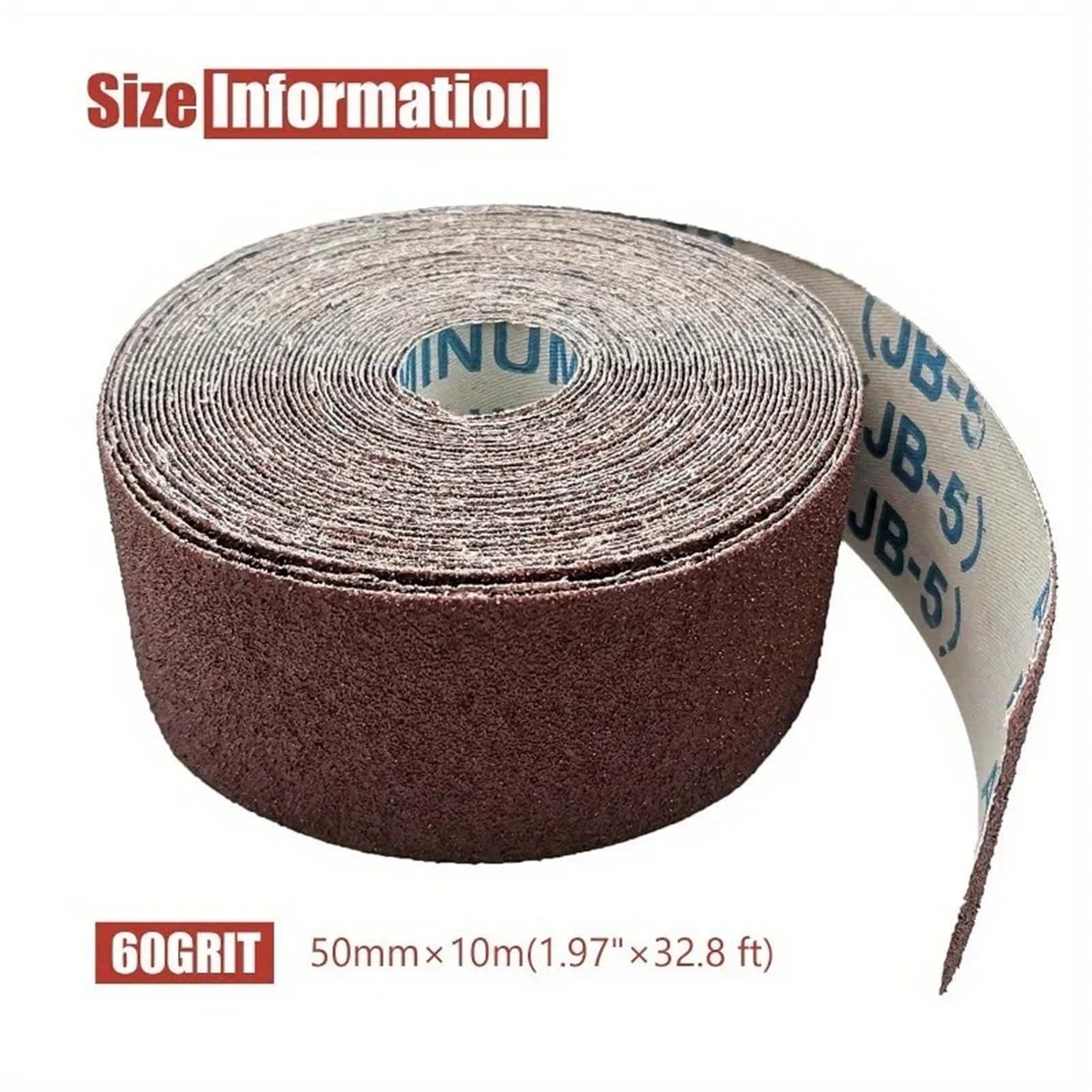 Rotolo di carta vetrata abrasiva in tela smeriglio da 2" x 32,8 piedi for mobili in legno e metallo(400 Grit)