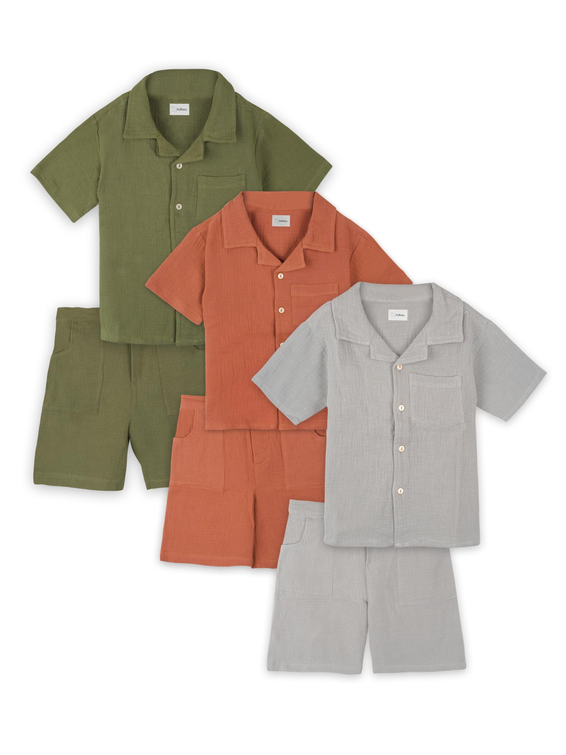 Kidbea Organic Cotton Shirt & Pant Co-ord Set for Kids | Elegant & Comfortable Summer Wear | Stylish Half Sleeve Shirt with Bow & Comfy Shorts