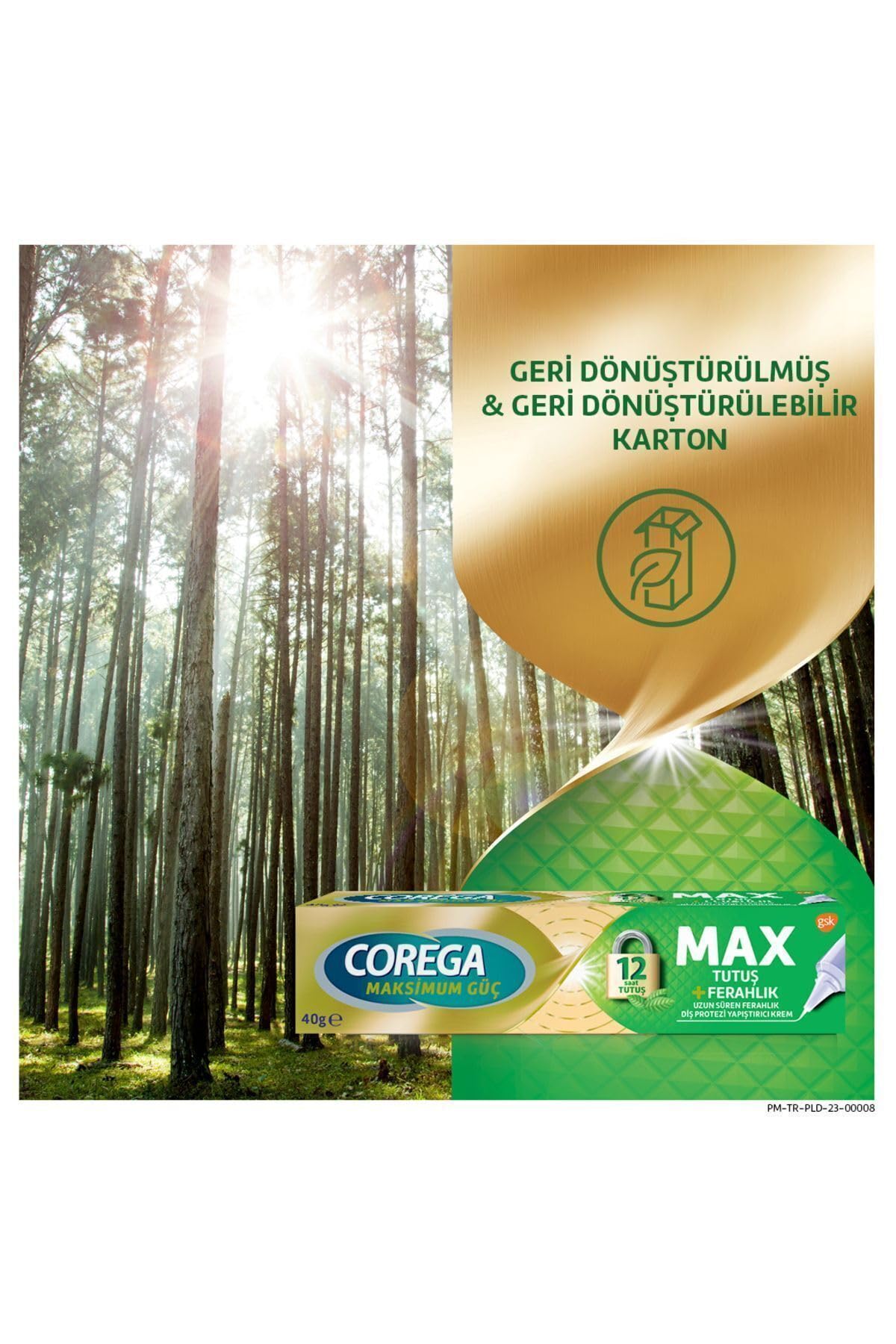 Corega Max Tutuş & Ferahlık Diş Protezi Yapıştırıcı Krem 40g X 5 Adet 109496-5-1
