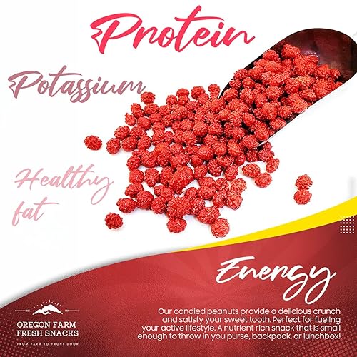 Miniatura 3 de Oregon Farm Fresh Snacks Cacahuetes quemados franceses, clásico y antiguo caramelo rojo crujiente de moda dulce y salado, bocadillos españoles