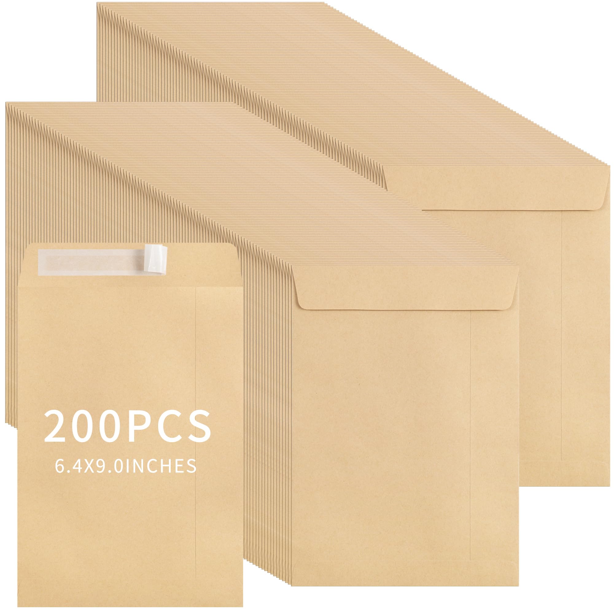 Carta Kraft Buste C5 229x162 mm 100 g/m² Chiusura Adesiva senza Finestra C5BR200 Confezione da 200