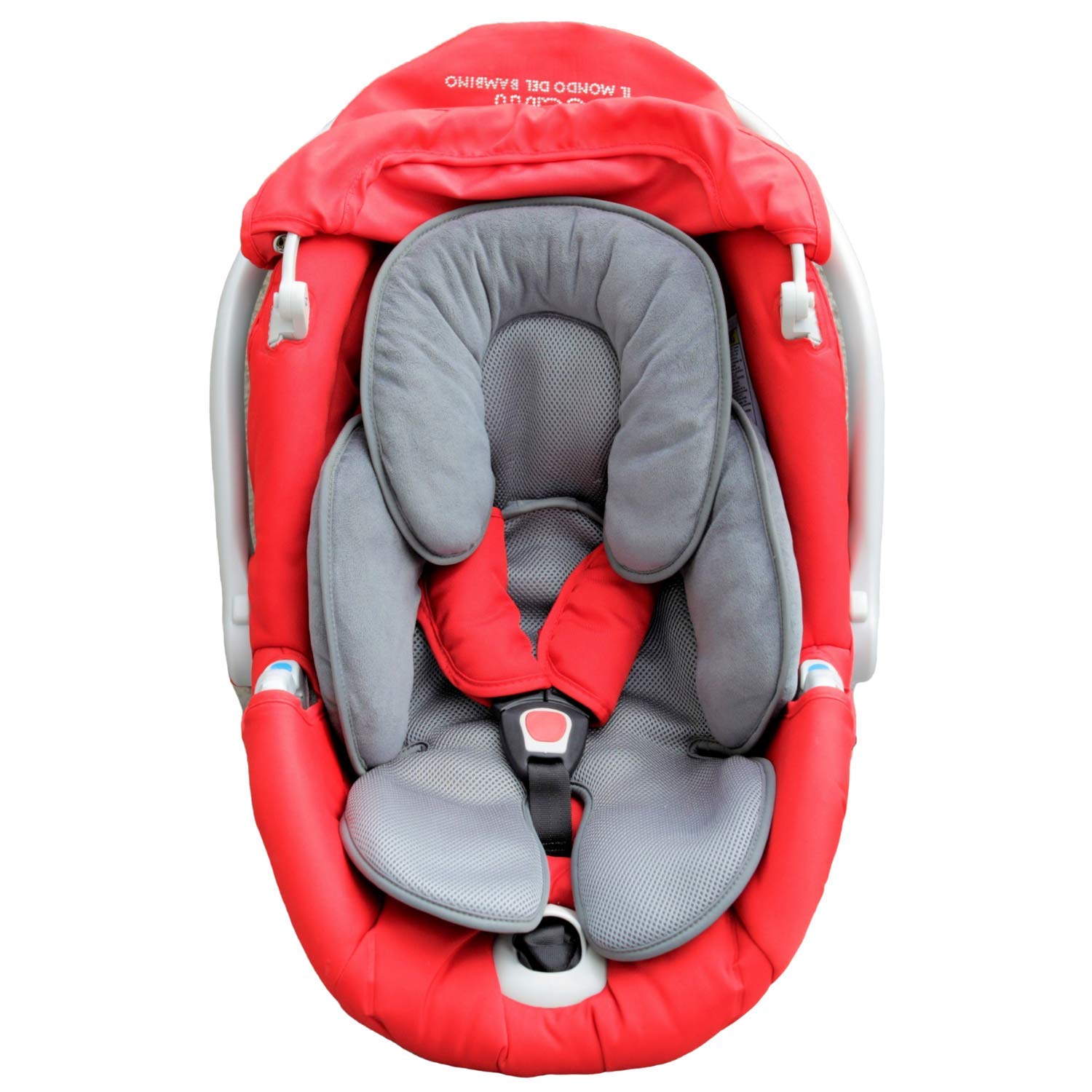 Gesslein Loop 017 Cuscino Passeggino Universale, Reversibile Estivo/invernale, In Tencel Traspirante, Colore Pietra/petrolio, Ipoallergenico, Lavabile A 30°C