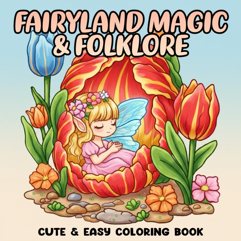 Fairyland Magic and Folklore Coloring Book: A Whimsical Coloring Pages for Teens and Adults Featuring Magical Creatures, Enchanted Forests, and Timeless Folklore