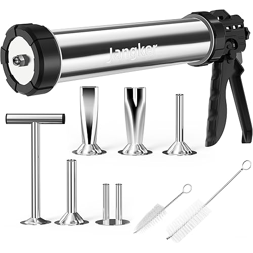 Beef Jerky Gun Kit - 2lb Stainless Steel Meat Gun for Homemade Beef Jerky and Sausages, Perfect Beef Jerky Maker and Jerky Kit