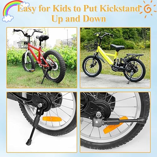 Miniatura 6 de SEISSO Soporte de bicicleta para niños con rueda de 16 pulgadas, soporte universal para bicicleta de montaje trasero, soporte de repuesto para niños