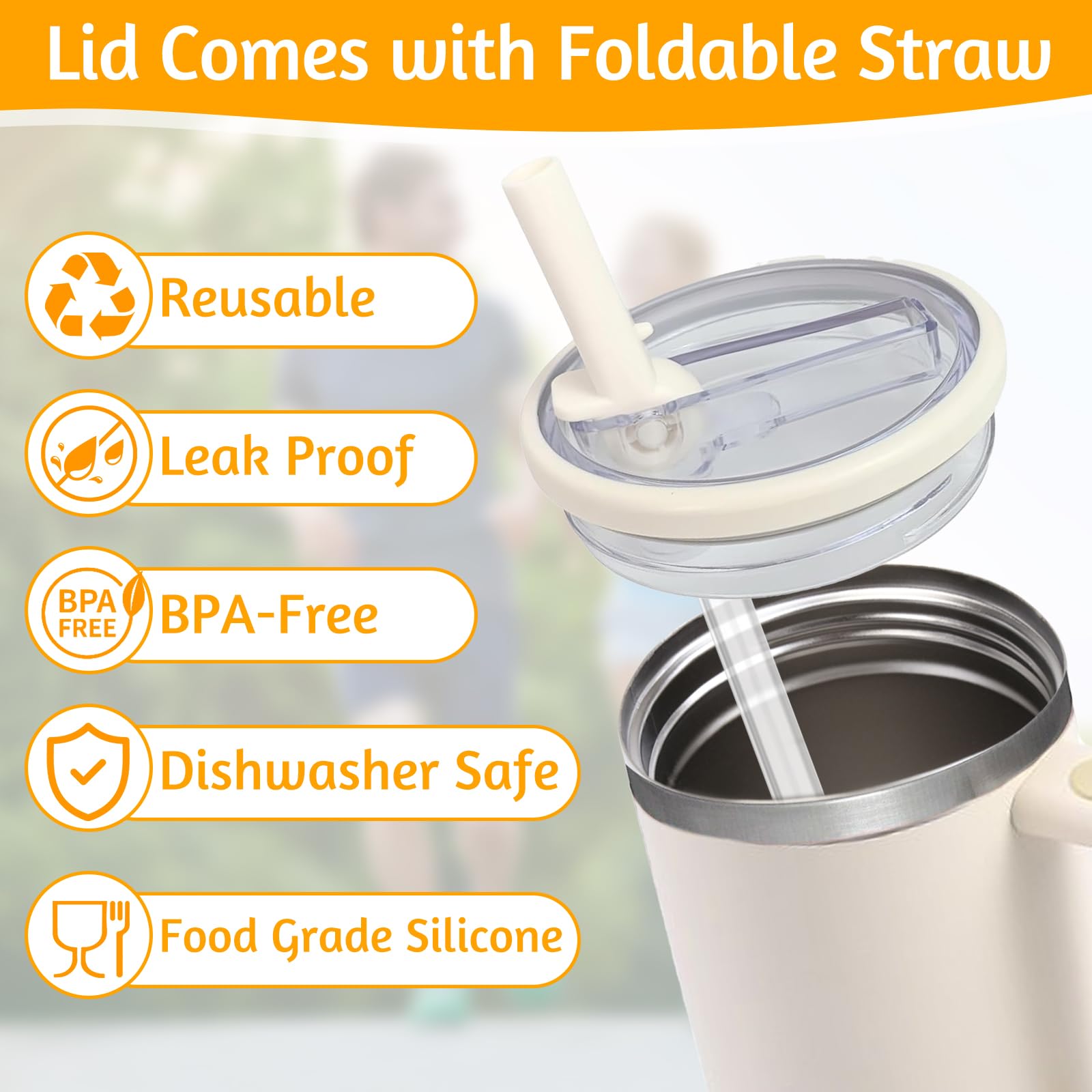 Ersatzdeckel Für Stanley Quick Flip GO - Kompatibel Mit 680ml & 1020ml Becher Inkl. 2 Stopfen