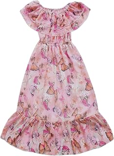 Vestido de chiffon para meninas de festa de fim de ano, estilo estrangeiro, comprimento médio, praia, ombro de