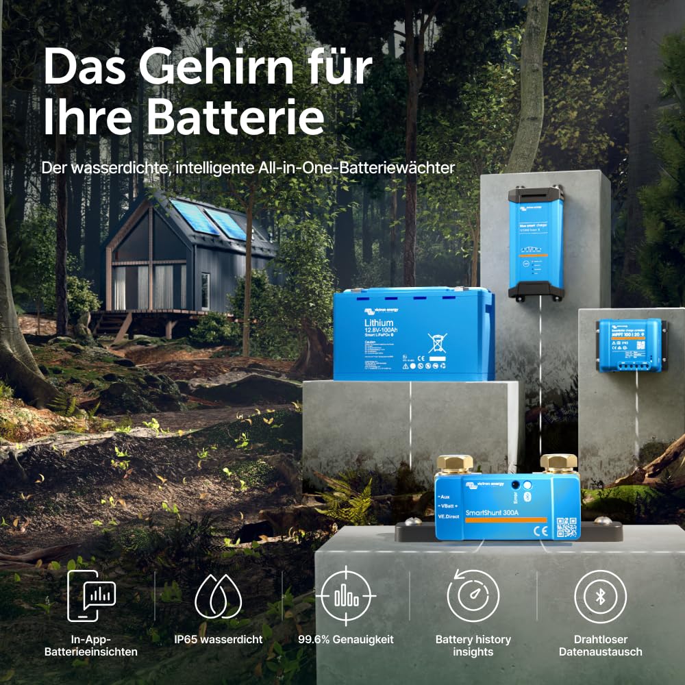 Victron Energy SmartShunt IP65 300A/50mV - Smart Shunt Batteriewächter (Bluetooth)