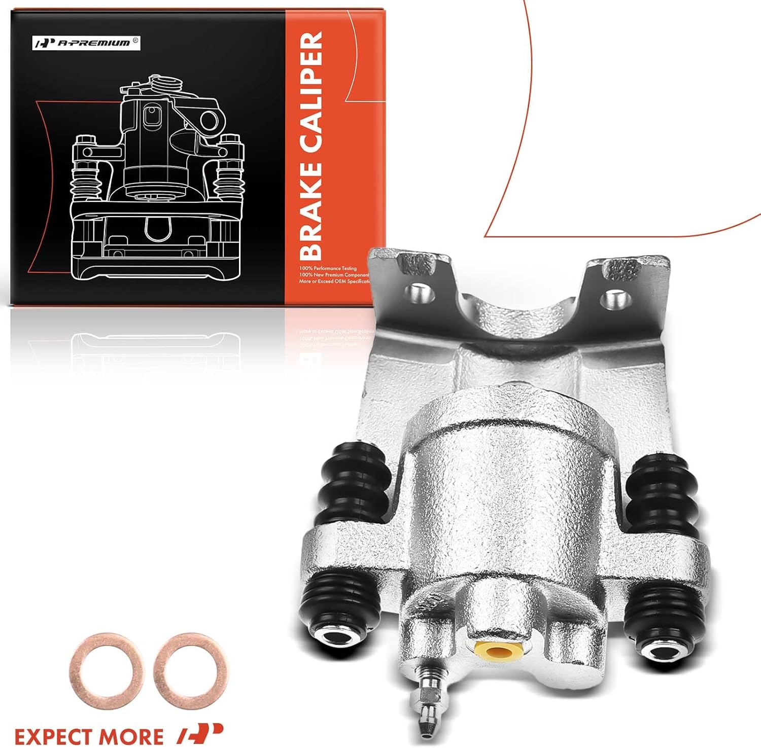 A-Premium Disc Brake Caliper Assembly Without Bracket Compatible with Select Dodge Models - Dakota 2003-2004 Crew/Extended/Standard Cab Pickup - Rear Left Driver Side