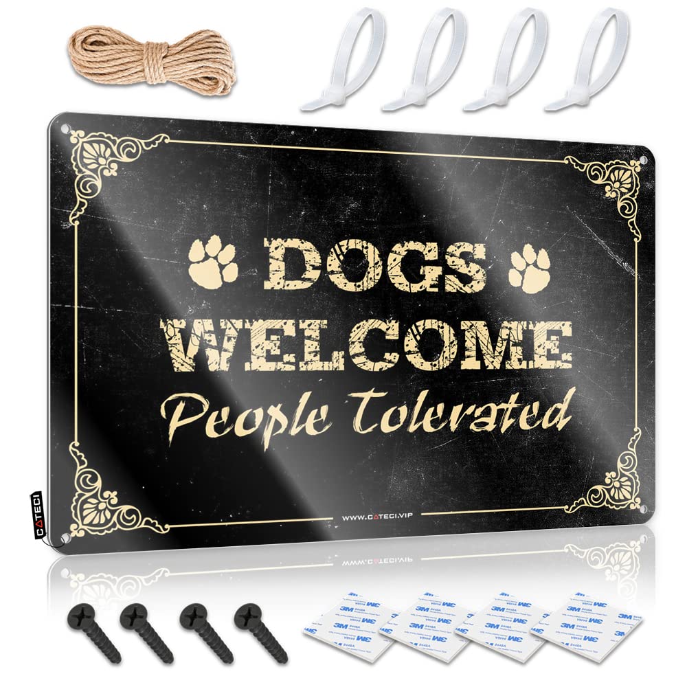 Lovely Funny Vintage Signs, Girly Designer Dogs People Tolerated | Farmhouse Clearance Decor(30X40CM)