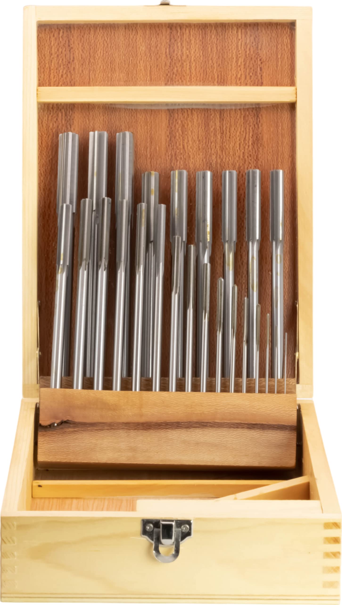 25 pc Straight Flute Chucking Reamer Set, Metric Sizes, M2 High-Speed Steel