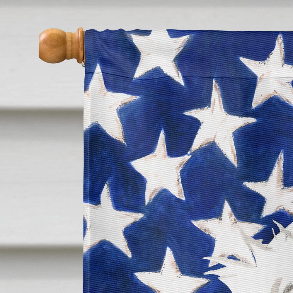 Caroline's Treasures CK1723 Patriotische USA Malteser Leinwand Haus Größe Outdoor-Flaggen, Mehrfarbig